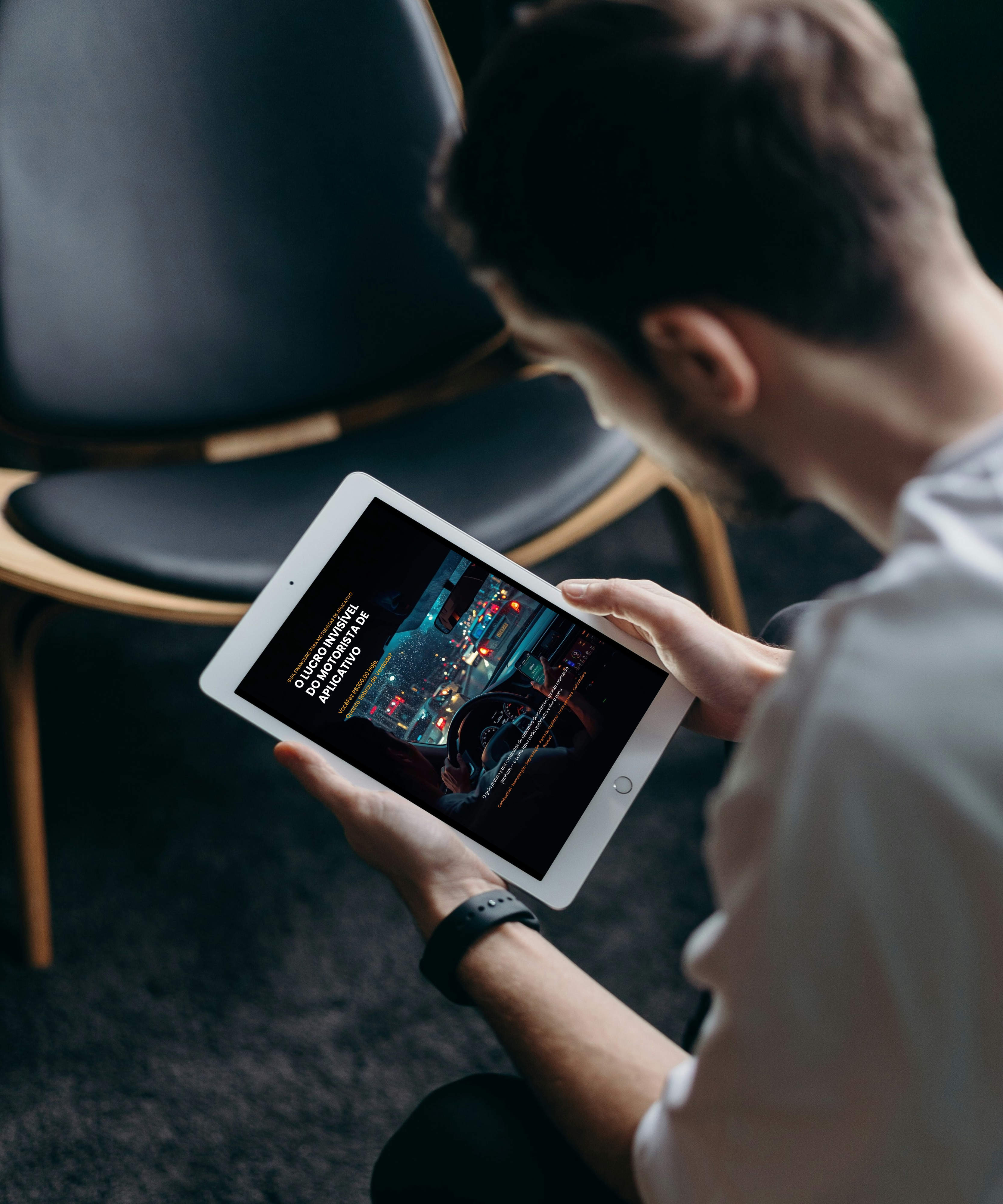 Ebook O Lucro Invisível do Motorista de Aplicativo em tablet